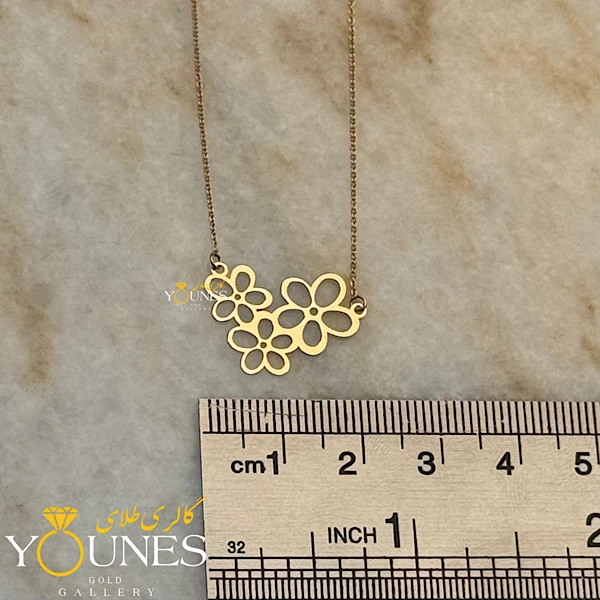 گردنبند سه گل طلا